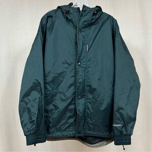 Stearns Dry Wear™ waterproof breathable men’s M green gray hooded rain jacket